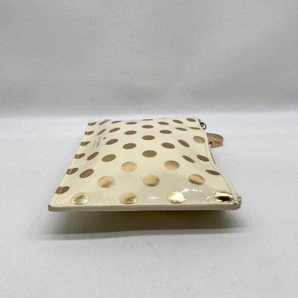 Kate Spade Cream And Gold Polka Dot Pouch - Picture 3 of 10
